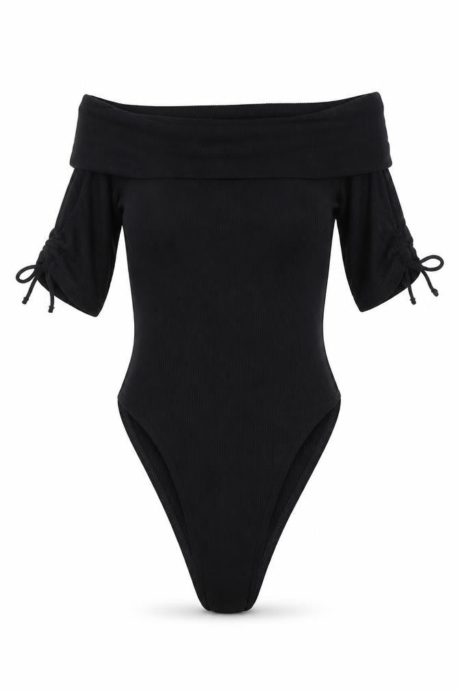Topshop Womens Black   Bodysuit One-Piece Size 8