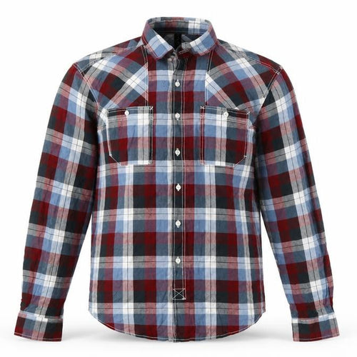 Crafted Mens Red Plaid   Button-Up Size M
