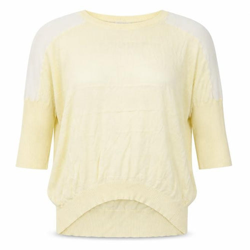 Madison Womens Yellow  Knit Pullover Jumper Size L