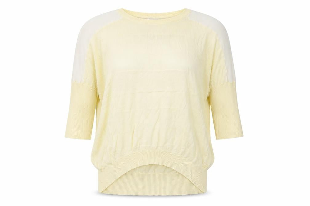 Madison Womens Yellow  Knit Pullover Jumper Size L