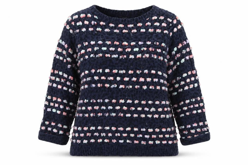 F&F Womens Blue Polka Dot  Pullover Jumper Size 16