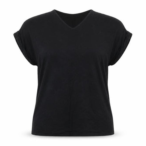 Billys Collection Womens Black  Jersey Basic T-Shirt Size 20