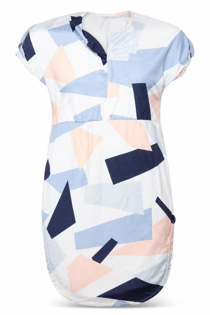 Preworn Womens Multicoloured Geometric  T-Shirt Dress  Size S