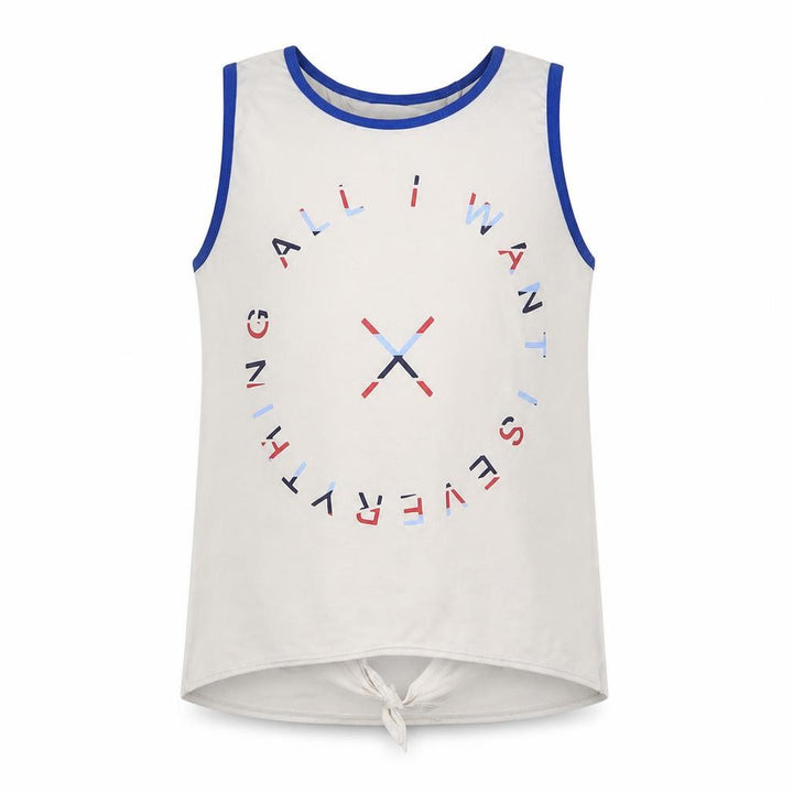 Matalan Girls White   Basic Tank Size 9 Years  - All I Want Is Everything