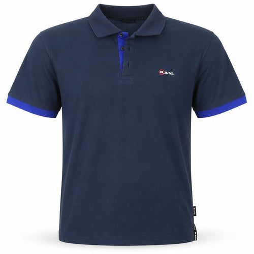 RAM Mens Blue    Polo Size M