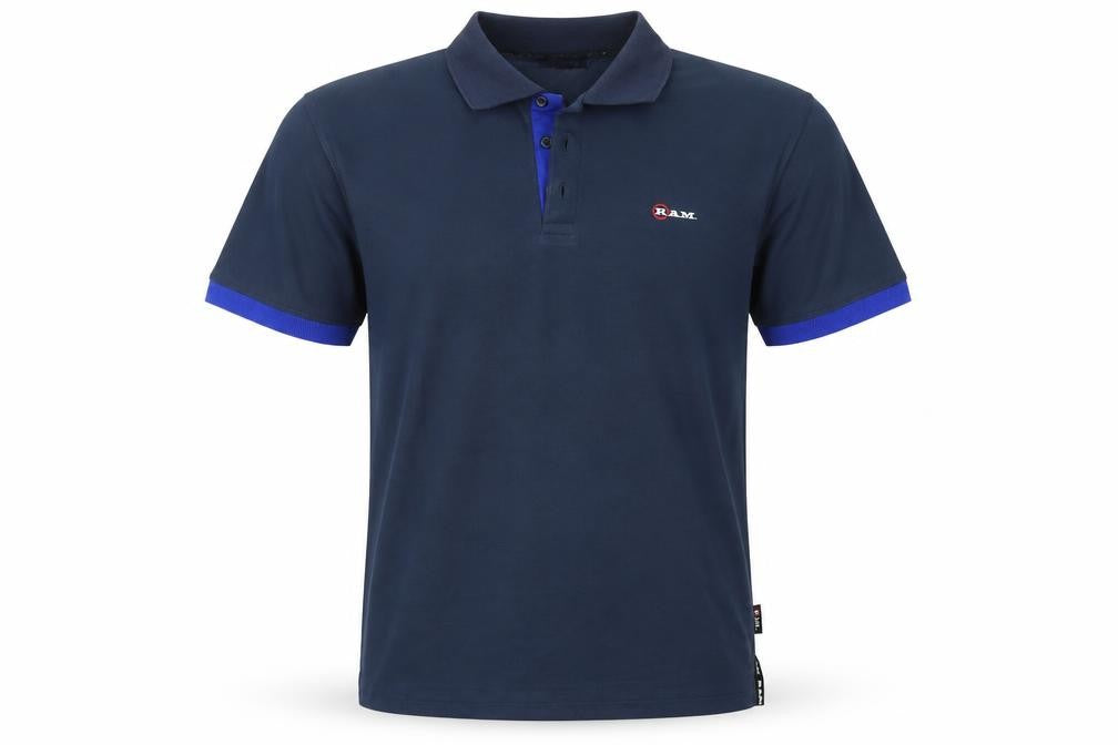 RAM Mens Blue    Polo Size M