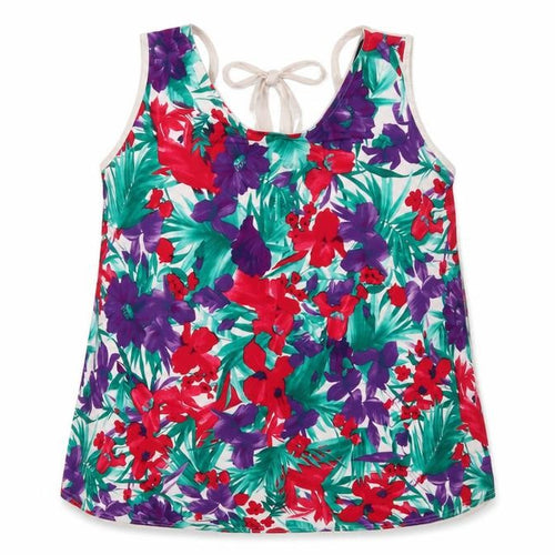 Isle Womens Multicoloured Floral  Basic Tank Size 16