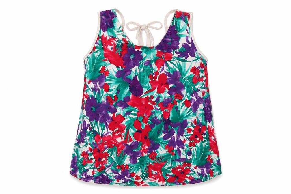 Isle Womens Multicoloured Floral  Basic Tank Size 16