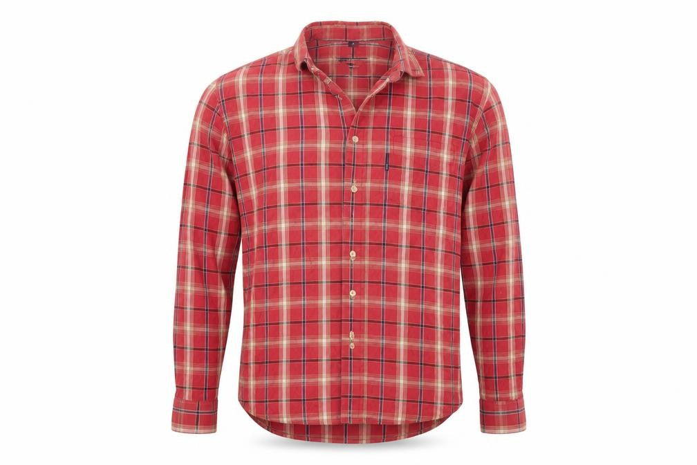 giovanni galli Mens Red Check   Button-Up Size M