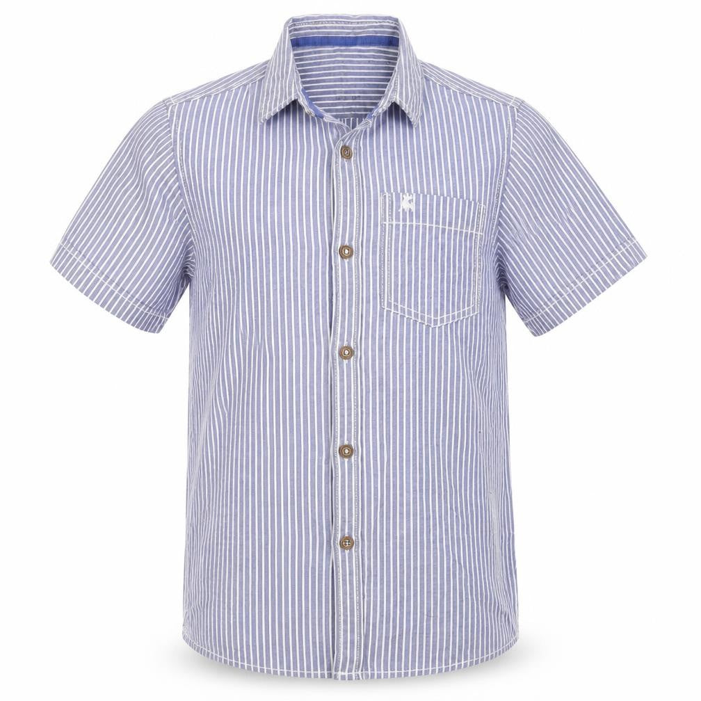 Rebel Boys Blue Striped  Basic Button-Up Size 9-10 Years