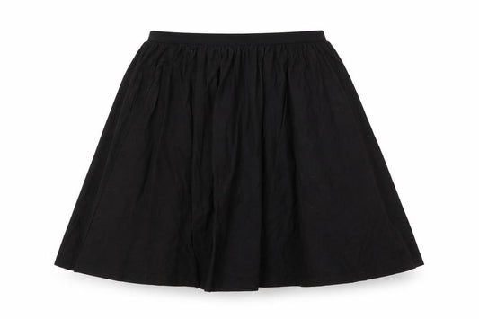 Front view of ASOS women’s black jersey flare skirt, size UK 6