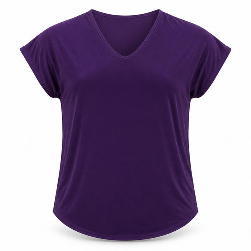 Nicole Womens Purple   Basic Blouse Size S