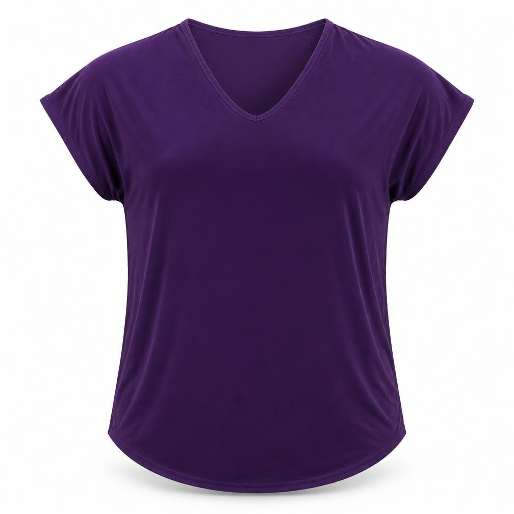 Nicole Womens Purple   Basic Blouse Size S
