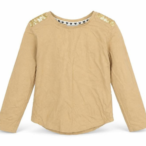 Matalan Girls Beige   Basic T-Shirt Size 7 Years