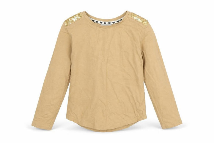 Matalan Girls Beige Basic T-Shirt Size 7 Years