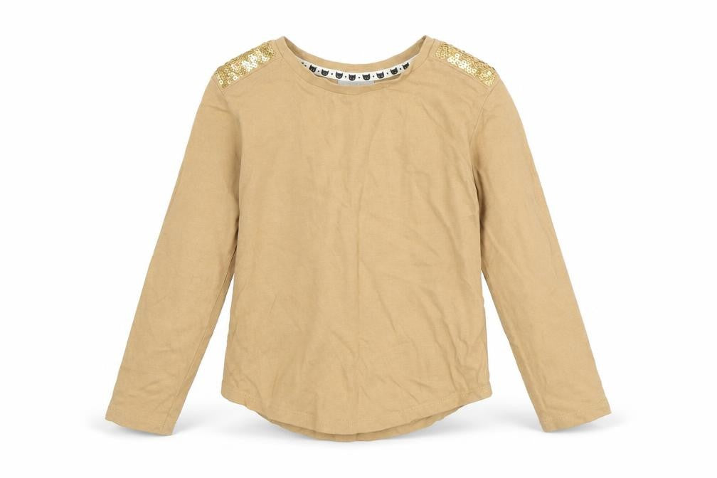 Matalan Girls Beige   Basic T-Shirt Size 7 Years