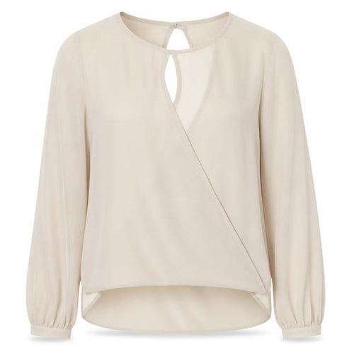 Topshop Womens Beige   Wrap Blouse Size 8
