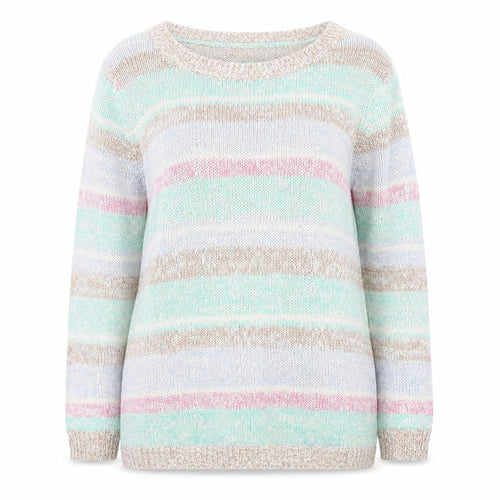 no bran Womens Multicoloured Striped  Pullover Jumper Size 16