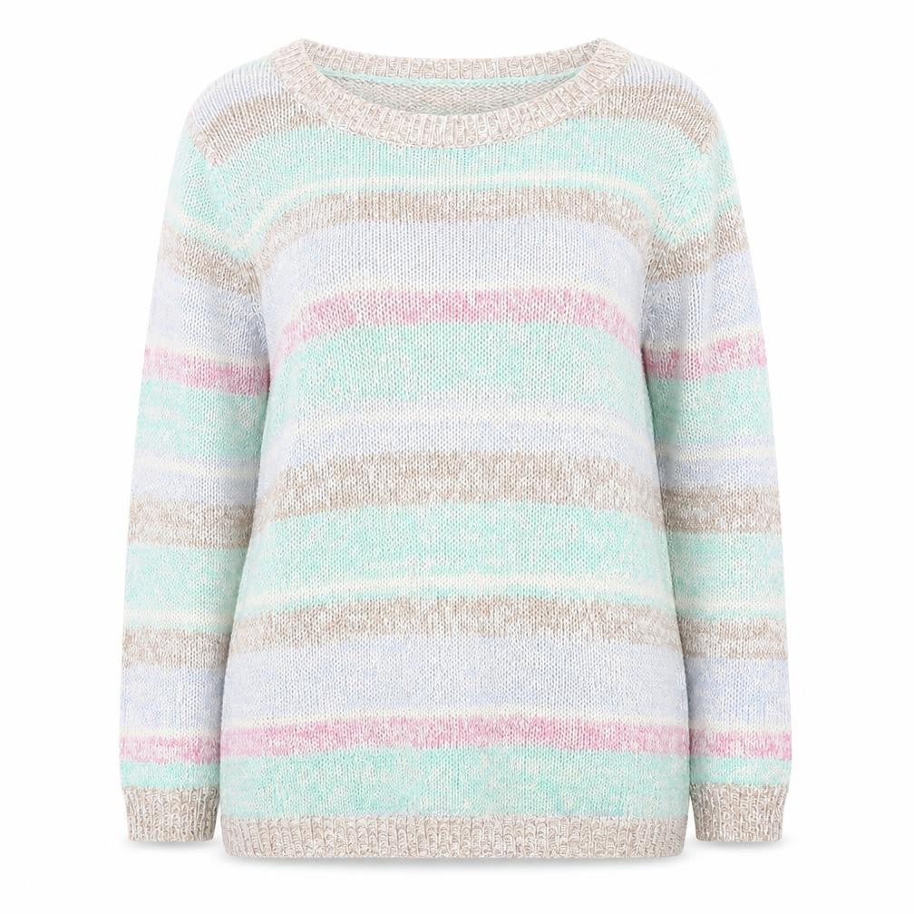 no bran Womens Multicoloured Striped  Pullover Jumper Size 16