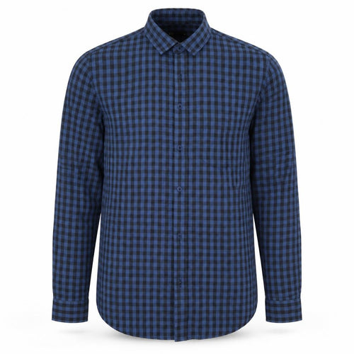 Seed Mens Blue Check   Button-Up Size M
