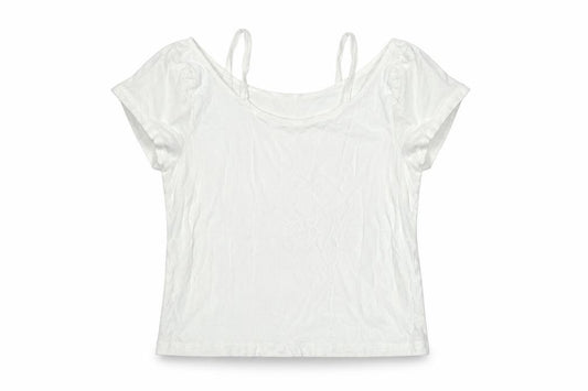 Front view of Vero Moda women’s white basic t-shirt, size S