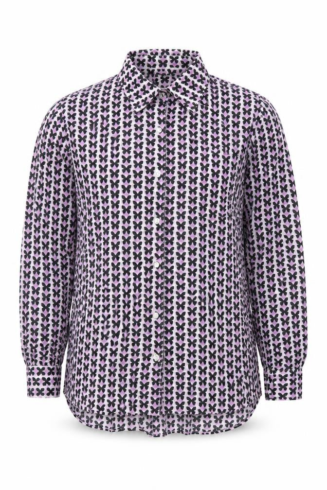 Gap Mens Purple Animal Print   Button-Up Size XS