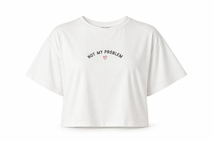 New Look Womens Silver Cropped T-Shirt Size 6