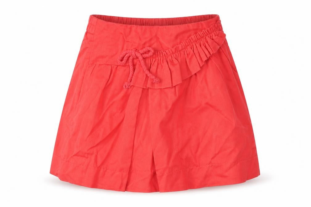 Front view of MAX girls’ red maxi skirt, size 5-6, years