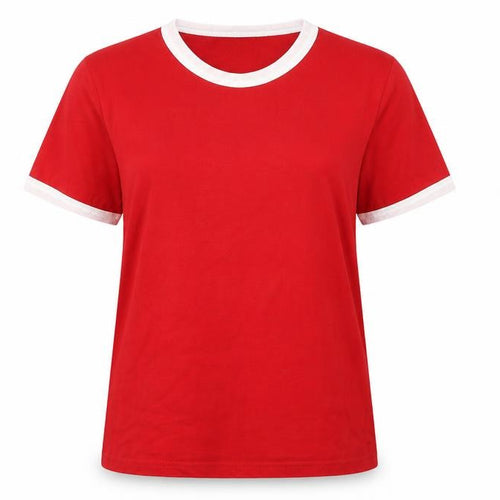 Boohoo Womens Red   Basic T-Shirt Size 6