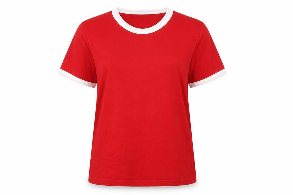 Boohoo Womens Red   Basic T-Shirt Size 6