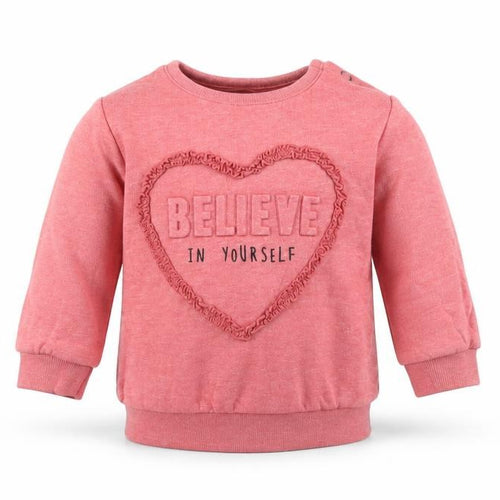 F&F Girls Pink   Pullover Jumper Size 3-6 Months  - Believe in yourself
