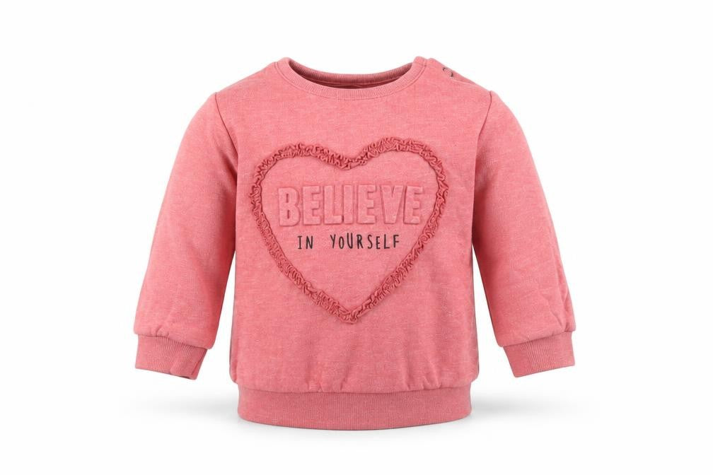 F&F Girls Pink   Pullover Jumper Size 3-6 Months  - Believe in yourself