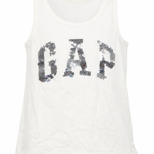 Gap Girls White   Basic Tank Size 8 Years