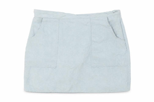 Front view of Atmosphere women’s green mini skirt, size UK 12