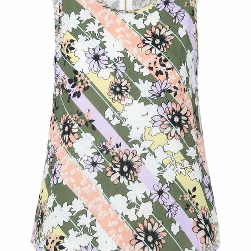 Select Womens Multicoloured Striped Chiffon Basic Blouse Size 10  - Floral