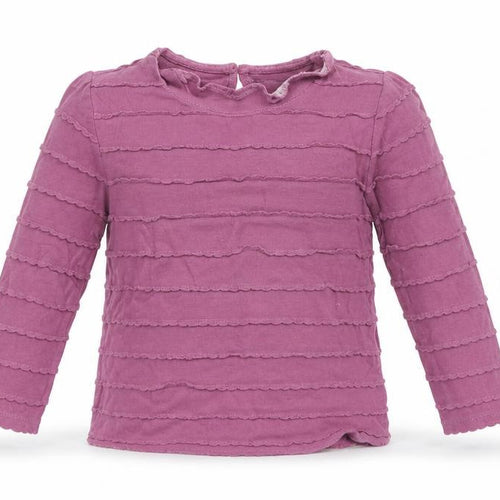 Preworn Girls Purple   Basic T-Shirt Size 3-4 Years