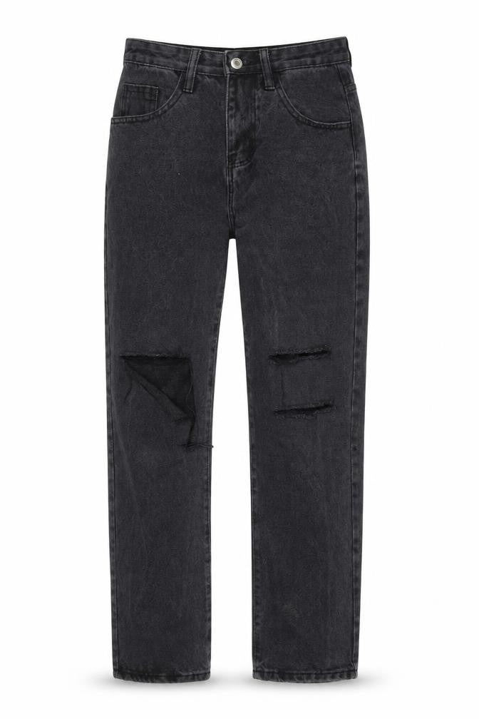 SheIn Womens Black  Denim Straight Jeans Size XS L30 in