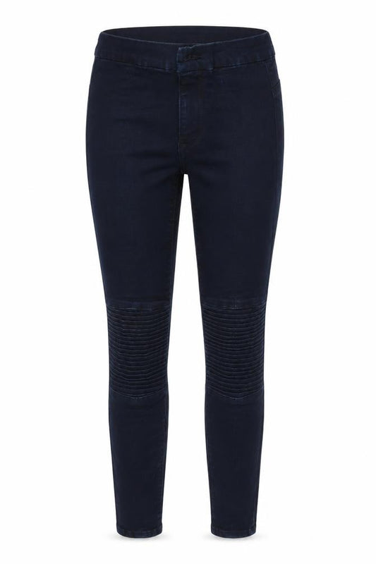 Front view of Gap women’s blue skinny jeans, size UK 24, 27-inch leg