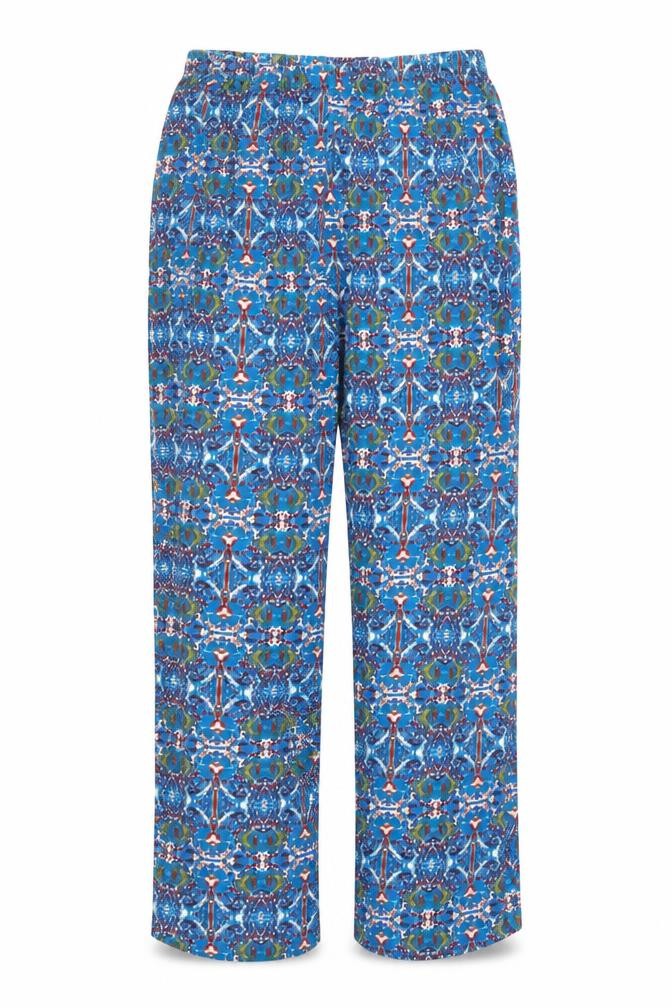 Pretty Secrets Womens Blue Geometric  Trousers  Size 16 L27 in