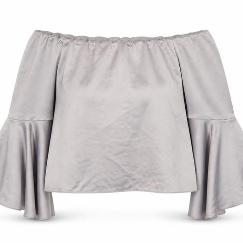 Miss Selfridge Womens Grey   Basic Blouse Size 12