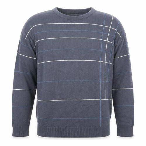 Officers Club Mens Blue Striped  Pullover Jumper Size XL
