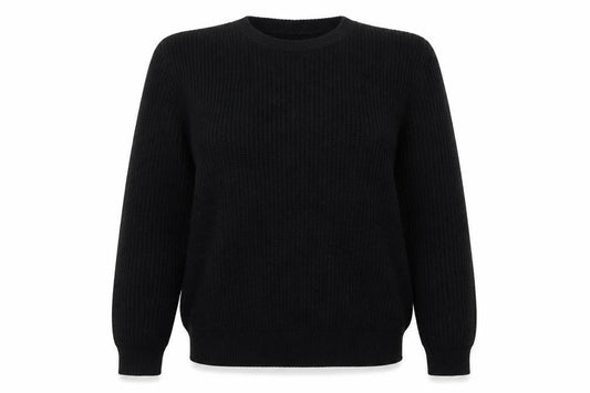 Front view of PRETTYLITTLETHING women’s black jumper, size M