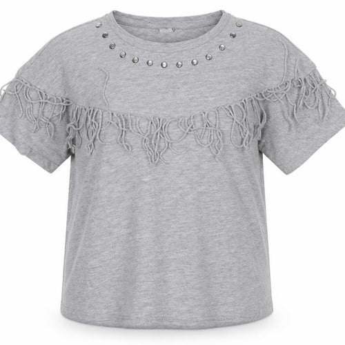 TU Girls Grey   Basic T-Shirt Size 7 Years