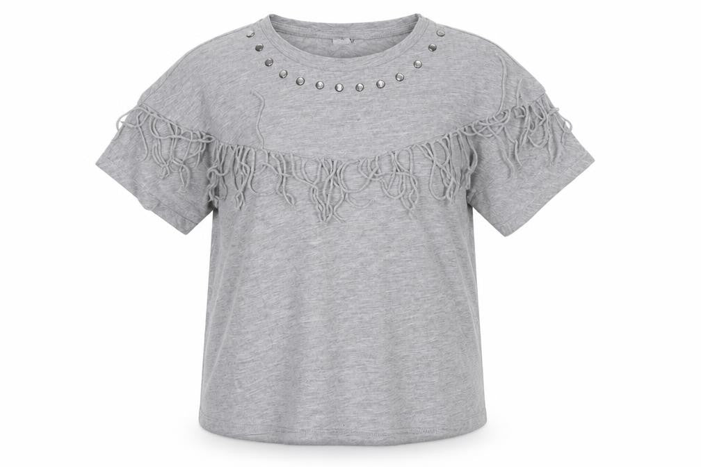 TU Girls Grey   Basic T-Shirt Size 7 Years