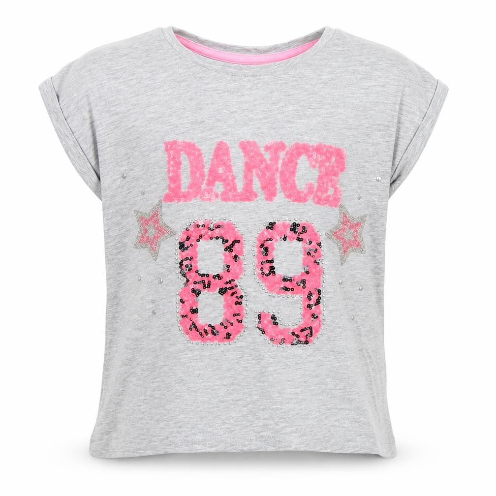 George Girls Grey   Basic T-Shirt Size 7-8 Years  - hance