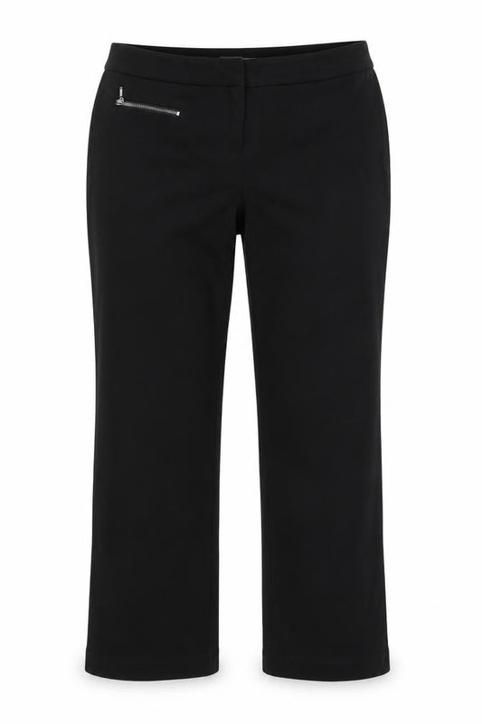 Front view of Next women’s black trousers, size UK 10, 29-inch leg