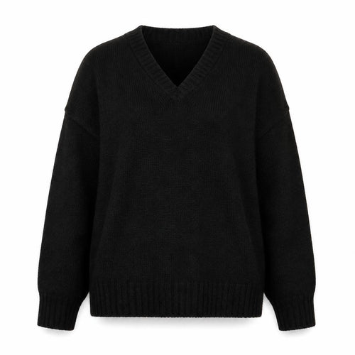 Prima Womens Black  Knit Pullover Jumper Size M