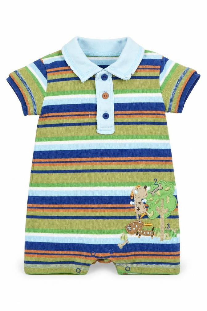 Mini Mode  Multicoloured Striped  Babygrow One-Piece Size 0-3 Months
