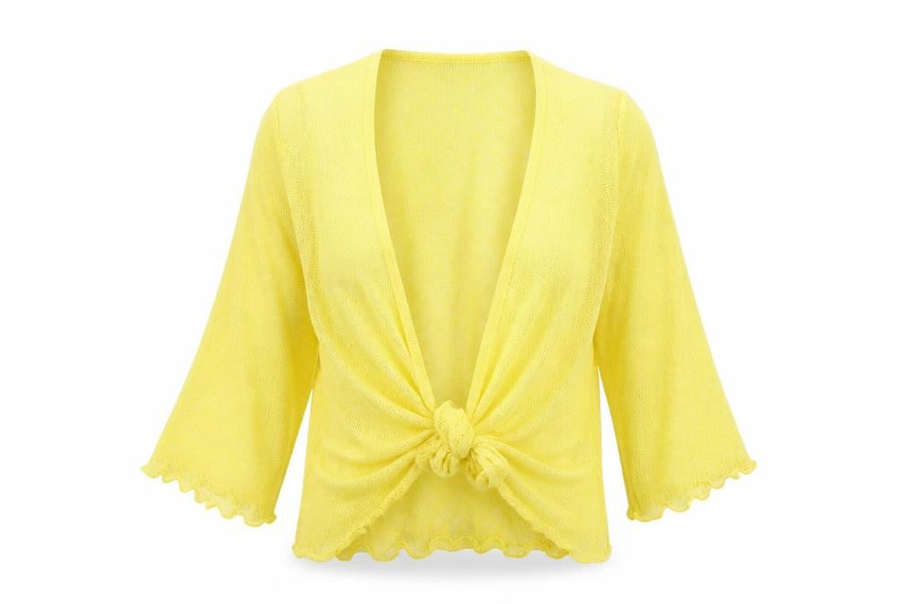 Simply Stockshop Womens Yellow   Cape Jumper Size M