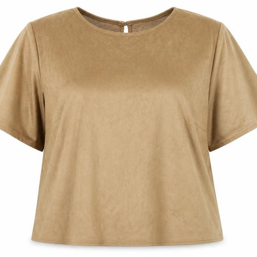 Papaya Womens Beige   Basic T-Shirt Size 16